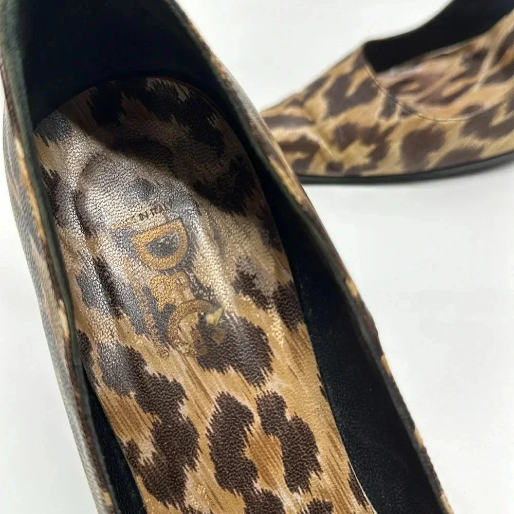 Dolce & Gabanna High Heel Shoes Pumps Cheetah Animal Print Brown Size 39.5 9.5 - Picture 8 of 13